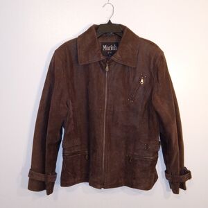 Mariah Vintage Chocolate Brown Suede Jacket